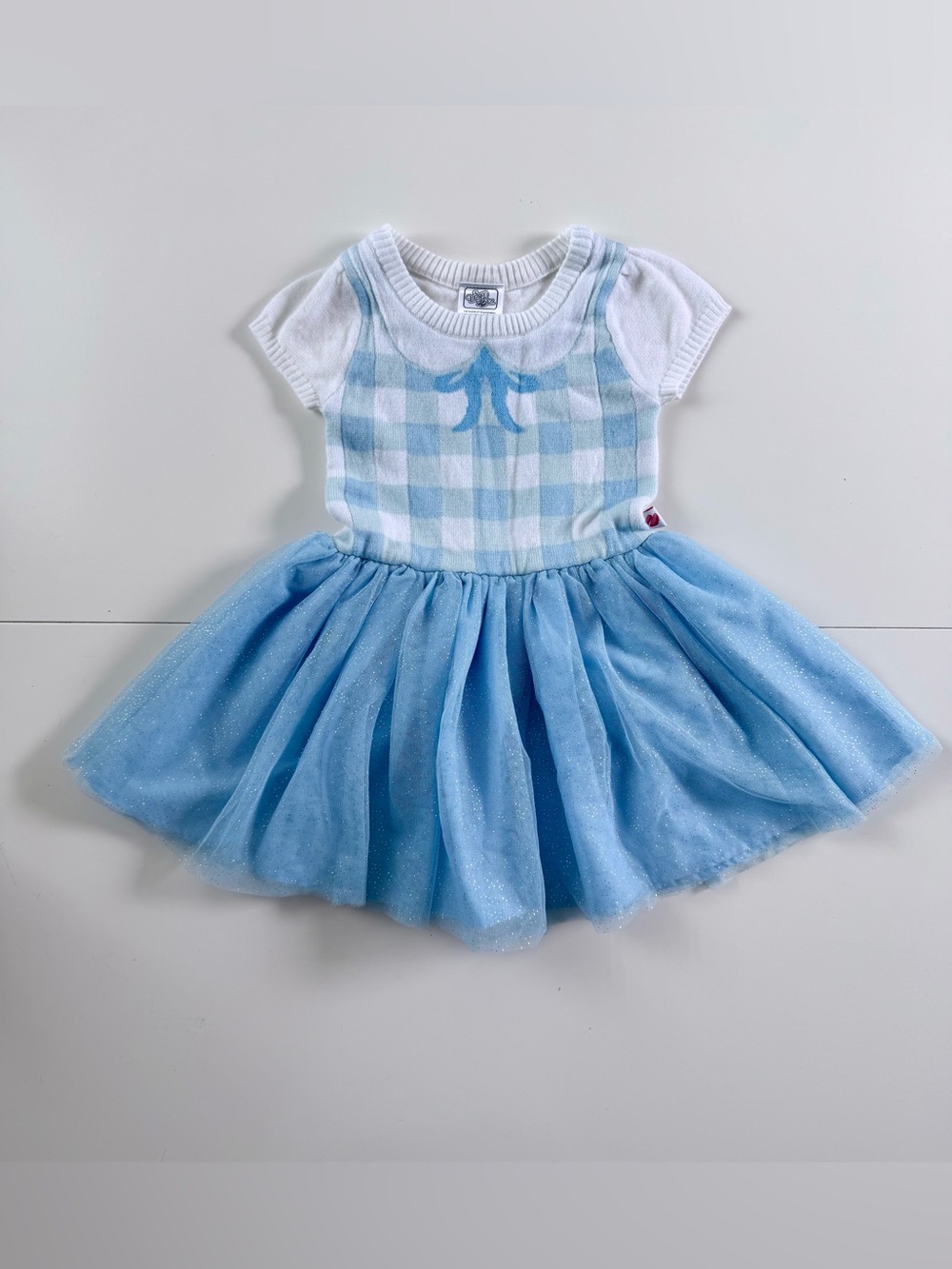The Wizard of Oz Girls Dorothy Dress Toddler Size 3T Blue Gingham Tulle Sweater